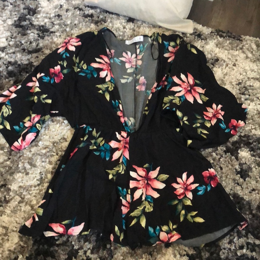 Boutique style floral romper